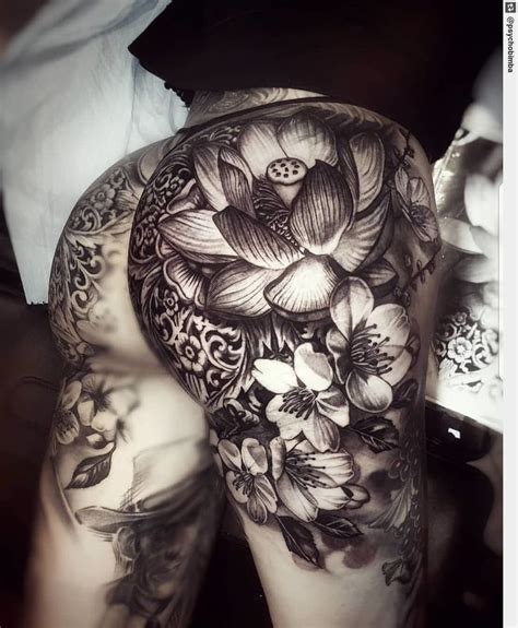 floral butt tattoo|160 melhor ideia de Tatto floral